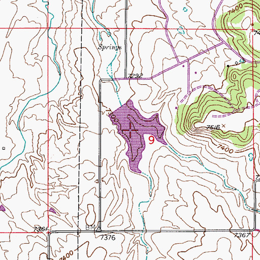 Topographic Map of Franktown Parker FPE-4 Reservoir, CO