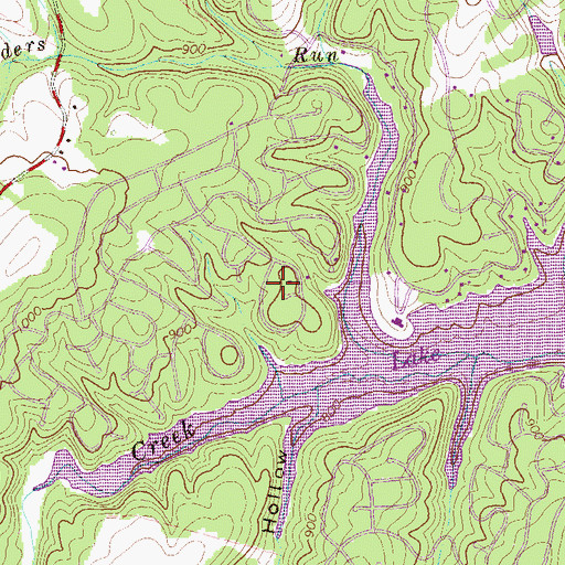 Topographic Map of Northwood Hills, VA