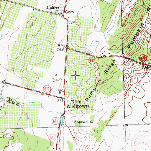 Topographic Map of Ole Orchard Estates, VA