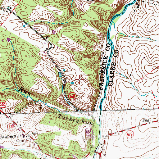 Topographic Map of Peach Orchard Inn Farms, VA
