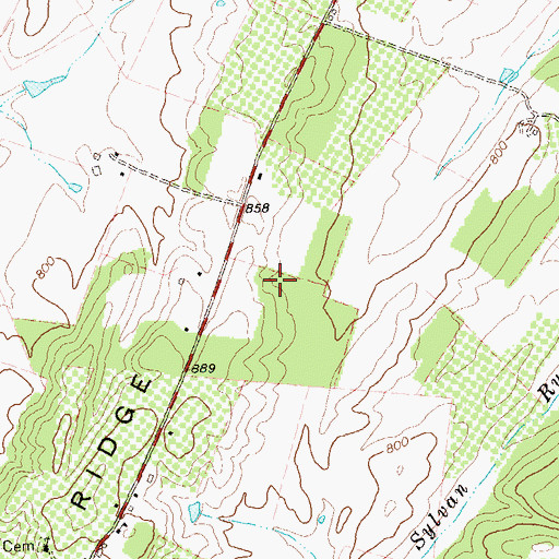 Topographic Map of Ravenwood Estates, VA