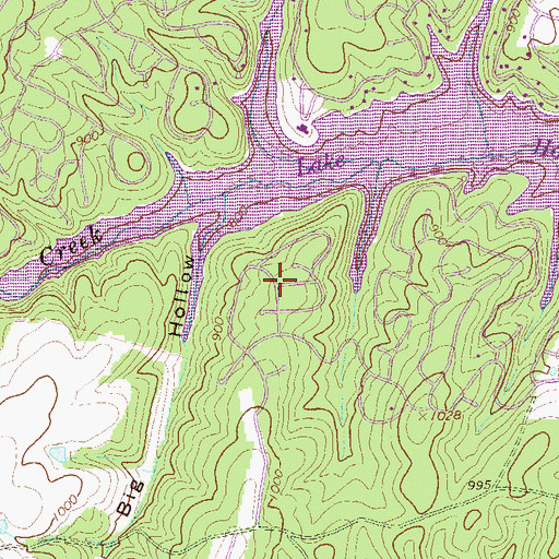 Topographic Map of Rolling Hills, VA