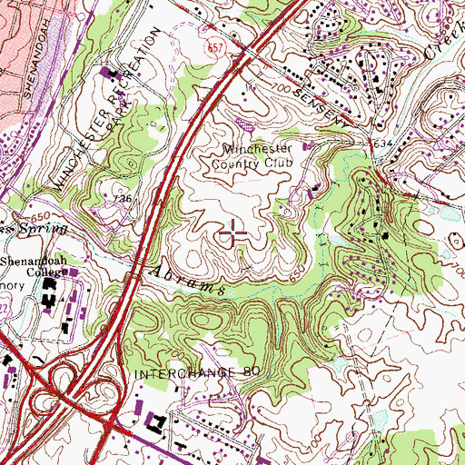 Topographic Map of White Hall United Methodist Church, VA