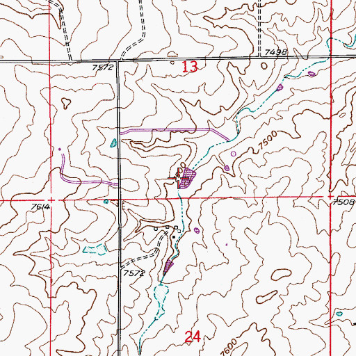 Topographic Map of Franktown Parker FPE-5 Reservoir, CO