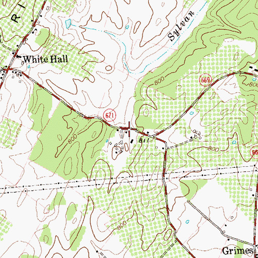 Topographic Map of Bonds School (historical), VA