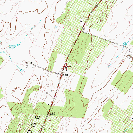 Topographic Map of Lodge School (historical), VA