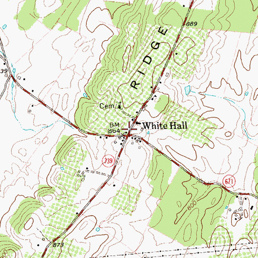 Topographic Map of Lower Ridge School (historical), VA