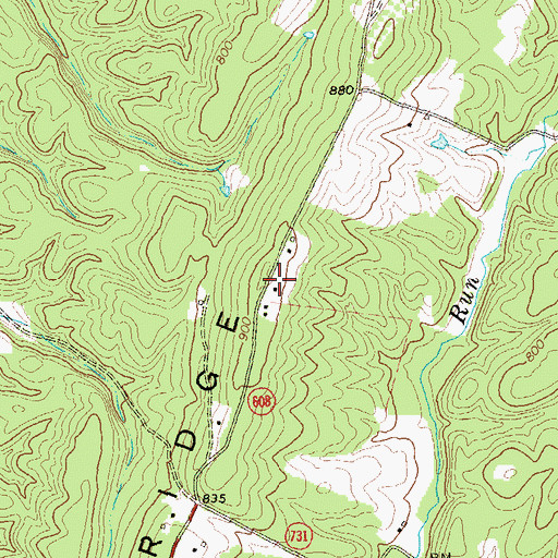 Topographic Map of Hunting Ridge School (historical), VA