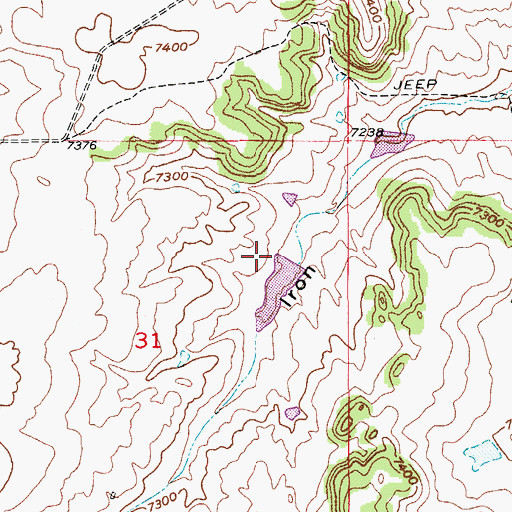 Topographic Map of Franktown Parker FPE-7 Dam, CO