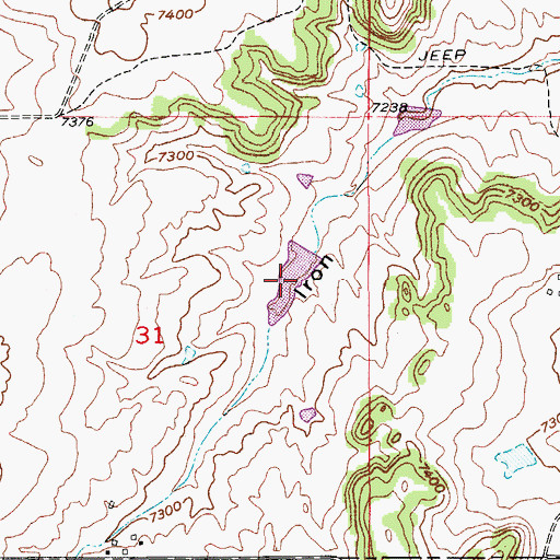 Topographic Map of Franktown Parker FPE-7 Reservoir, CO