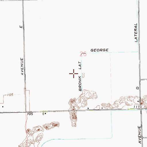 Topographic Map of Bronk Lateral, AZ