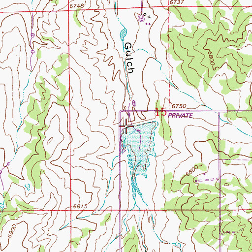 Topographic Map of Franktown Parker FPLG-1 Dam, CO