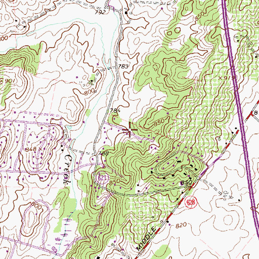Topographic Map of Day - Mar Village, VA