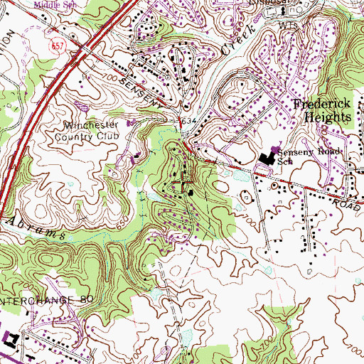 Topographic Map of Fairway Estates, VA
