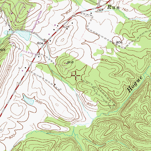 Topographic Map of Hogue Creek Estates, VA