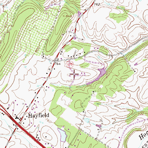 Topographic Map of Indian Lake, VA