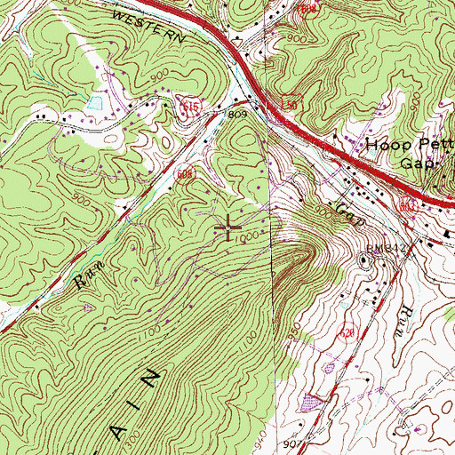 Topographic Map of Layside Estates, VA