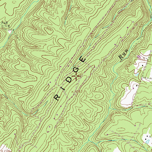 Topographic Map of Lincoln Estates, VA