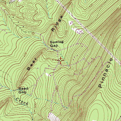 Topographic Map of North Mountain Estates, VA