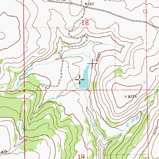 Topographic Map of Burg Reservoir, CO