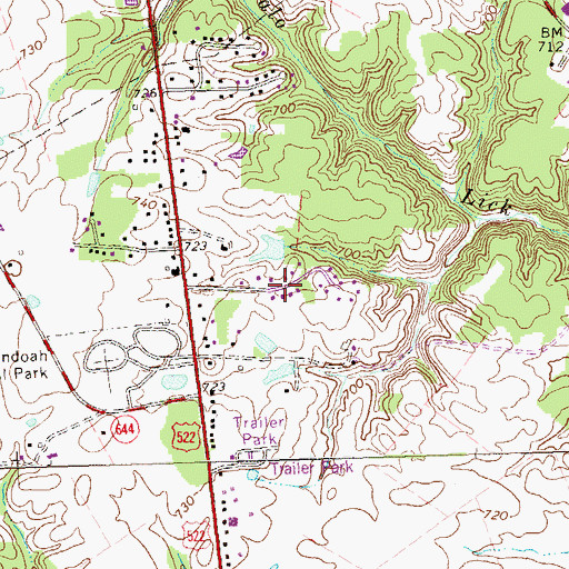 Topographic Map of Southview, VA
