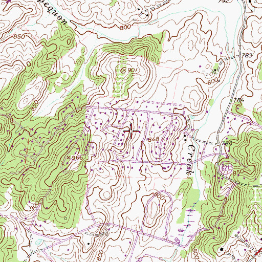 Topographic Map of Stonebrook Farms, VA