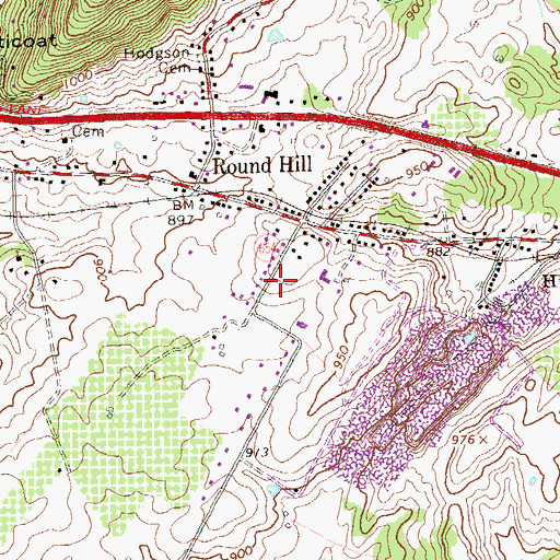 Topographic Map of Woodchuck Heights, VA
