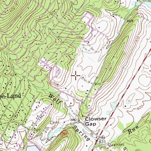 Topographic Map of Emerald Lake, VA