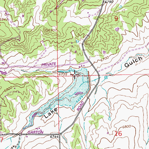 Topographic Map of Franktown Parker FPLG-2 Reservoir, CO