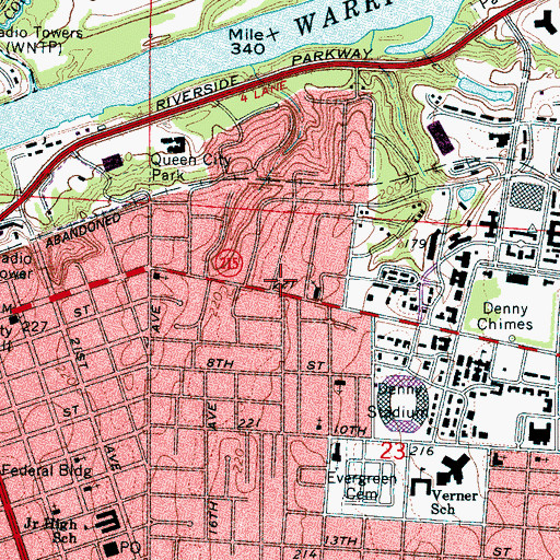 Topographic Map of University Worship Center, AL