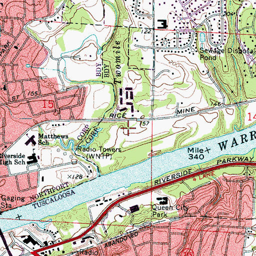 Topographic Map of Rivermont Office Park, AL