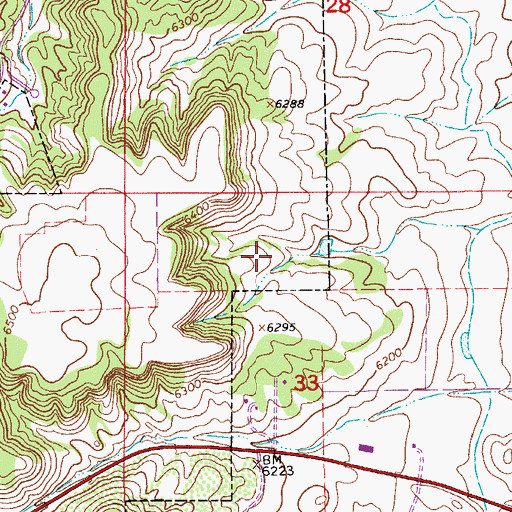 Topographic Map of Franktown Parker FPM-1 Dam, CO
