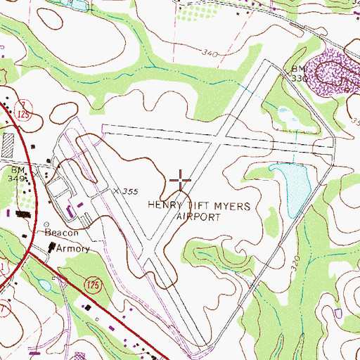 Topographic Map of Tifton Army Air Field (historical), GA
