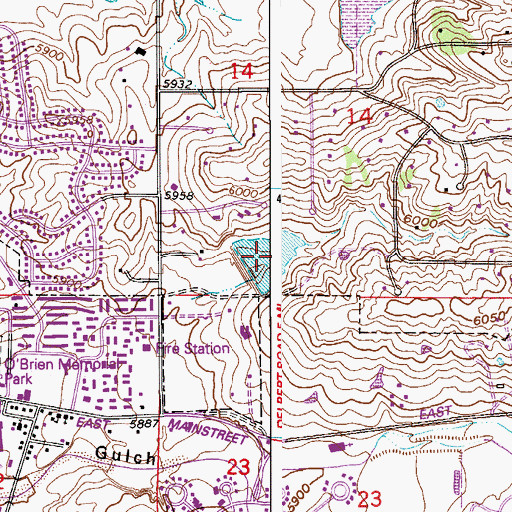 Topographic Map of Franktown Parker FPP-1 Reservoir, CO