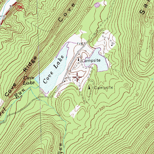 Topographic Map of Cove School (historical), VA