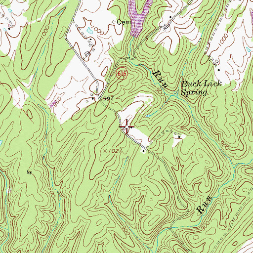 Topographic Map of Roanoke School (historical), VA