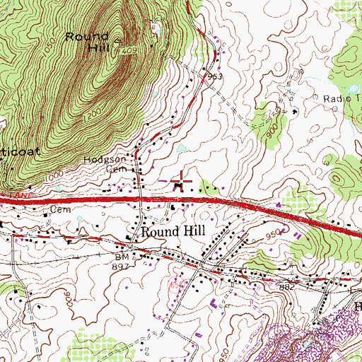 Topographic Map of Emmanuel Independent Baptist Church, VA
