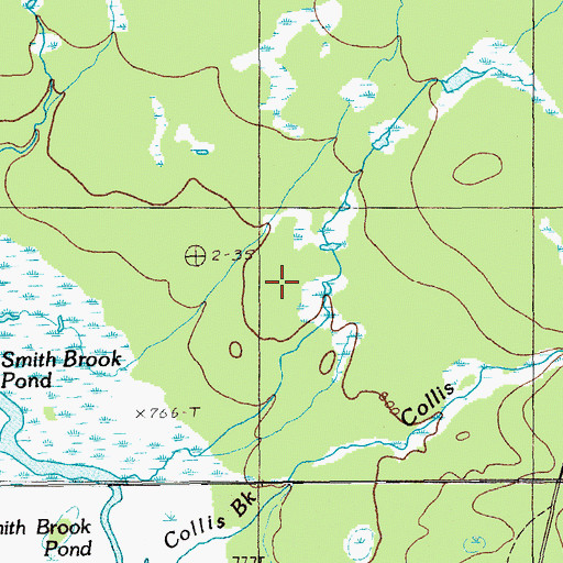 Topographic Map of Dudley Township, ME