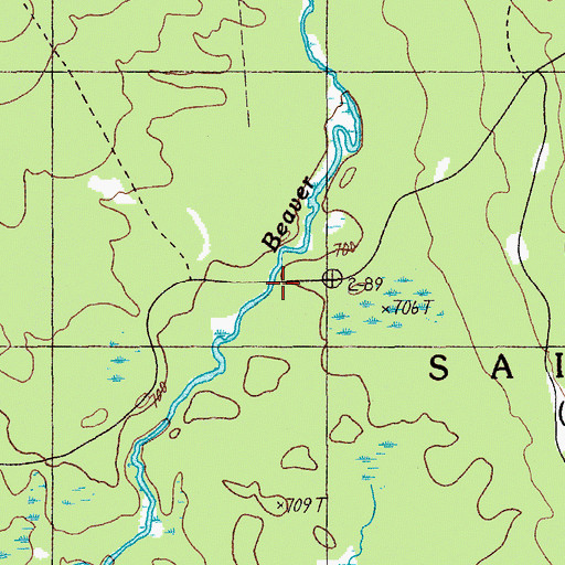 Topographic Map of Saint Croix Township, ME