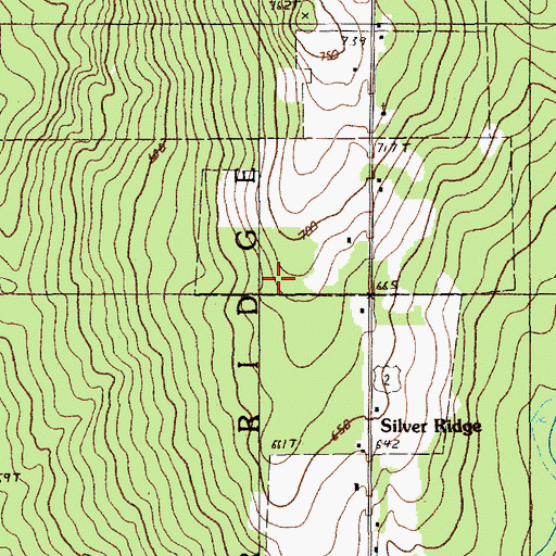 Topographic Map of Silver Ridge Township, ME