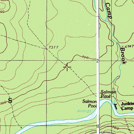 Topographic Map of T9 R7 WELS, ME