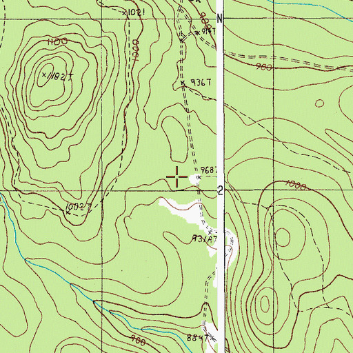 Topographic Map of T11 R7 WELS, ME