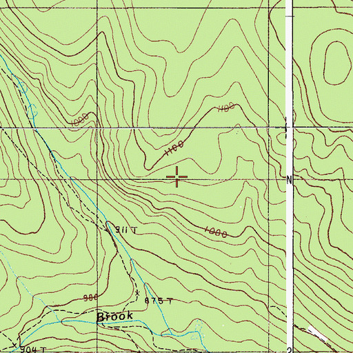 Topographic Map of T11 R8 WELS, ME