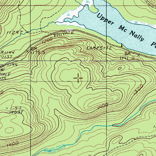Topographic Map of T11 R10 WELS, ME