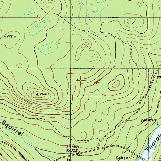 Topographic Map of T11 R13 WELS, ME