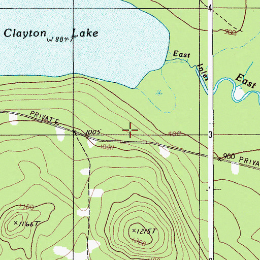 Topographic Map of T12 R8 WELS, ME