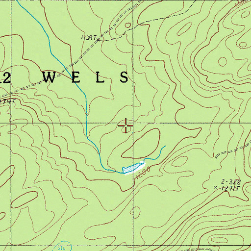 Topographic Map of T12 R12 WELS, ME