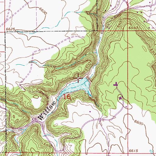 Topographic Map of Franktown Parker FPW-1 Dam, CO