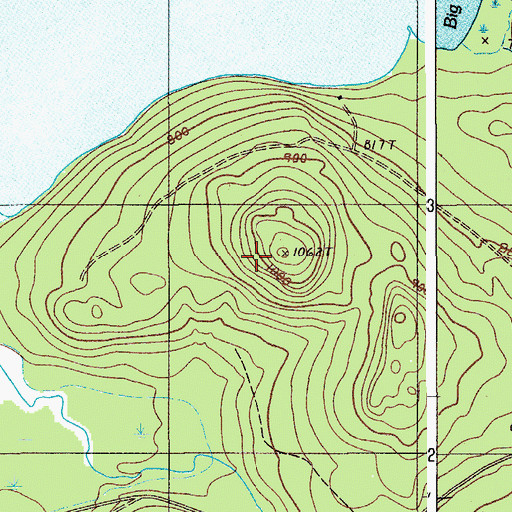 Topographic Map of T13 R8 WELS, ME