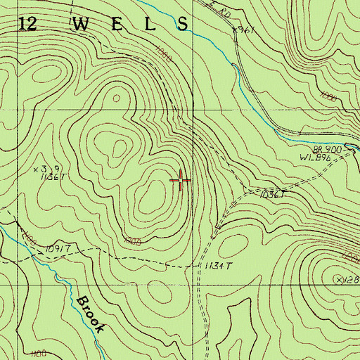 Topographic Map of T14 R12 WELS, ME